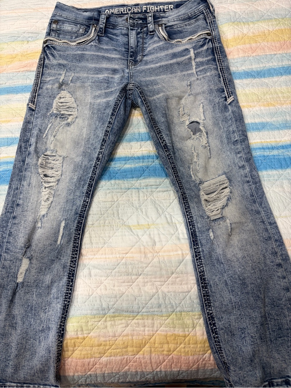 American Fighter Men’s Light Blue Jeans